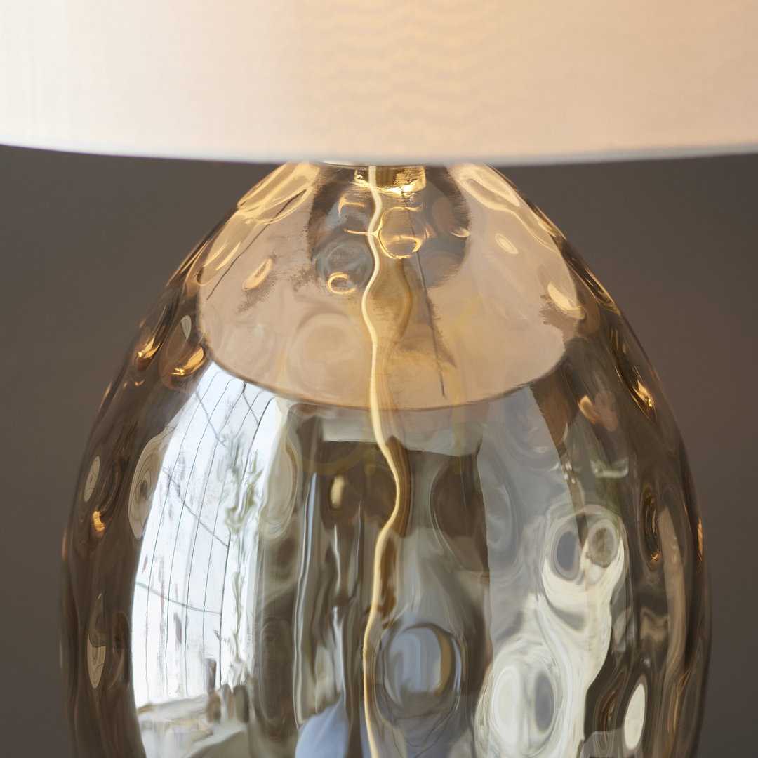 Wyświetl Lampa stołowa Endon Elin Dimple mosiądz vintage white E27 Lampa stołowa Endon Elin Dimple mosiądz vintage white E27