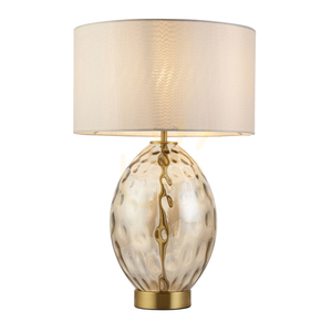 Lampa stołowa Endon Elin Dimple mosiądz vintage white E27 0 Lampa stołowa Endon Elin Dimple mosiądz vintage white E27 small 0