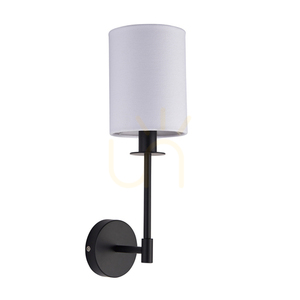 Kinkiet Endon Sancerre czarny vintage white tkanina E14 1-punktowy dimmable small 1