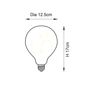Żarówka LED Endon Opaline E27 12 W 3000 K opalowa 125 mm ściemnialna small 1