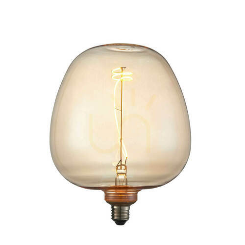 Sprawdź Żarówka dekoracyjna LED Endon Swirl E27 4 W 2000 K, szkło bursztynowe, Ø 19 cm