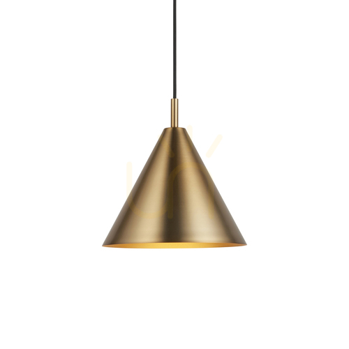 Sprawdź Lampa wisząca Endon Cape mosiądz E27 stal czarny przewód 25,7 cm