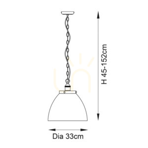Lampa wisząca Endon Hansen Grand mosiądz szkło E27 33 cm small 2