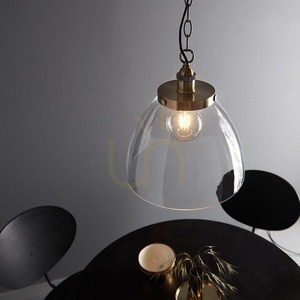 Lampa wisząca Endon Hansen Grand mosiądz szkło E27 33 cm small 5