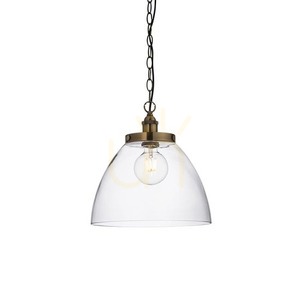 Lampa wisząca Endon Hansen Grand mosiądz szkło E27 33 cm small 0