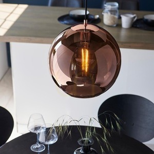 Lampa wisząca Endon Boli czarna stal szkło E27 30 cm small 5