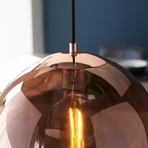 Lampa wisząca Endon Boli czarna stal szkło E27 30 cm small 6
