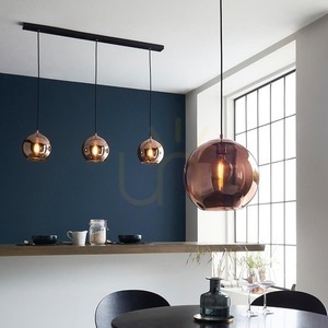 Lampa wisząca Endon Boli czarna stal szkło E27 30 cm small 7