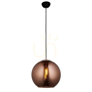 Lampa wisząca Endon Boli czarna stal szkło E27 30 cm small 8