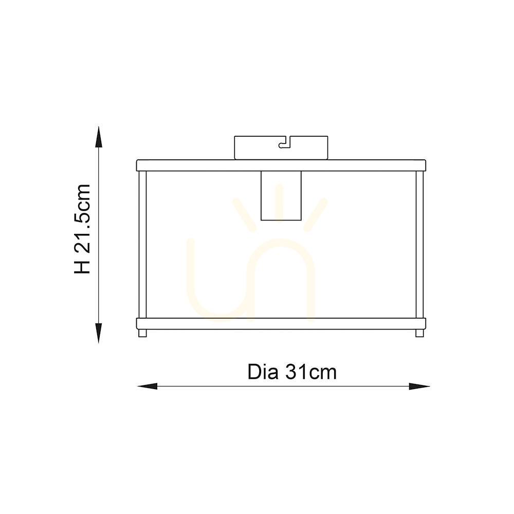 Obejrzyj Plafon Endon Hopton mosiądz E27 31 cm stal szkło Plafon Endon Hopton mosiądz E27 31 cm stal szkło