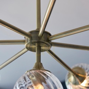 Lampa wisząca Endon Allegra mosiądz 8xE14, 77 cm small 7