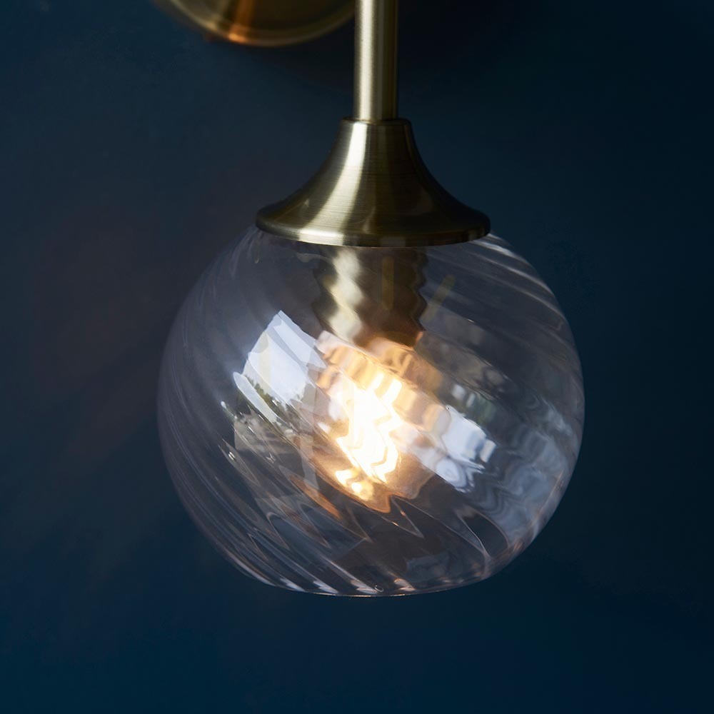Zobacz Kinkiet Endon Allegra mosiądz szkło E14 dimmable Kinkiet Endon Allegra mosiądz szkło E14 dimmable