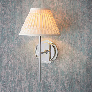 Kinkiet Endon Rennes Chatsworth srebrny kość słoniowa tkanina E14 dimmable small 2
