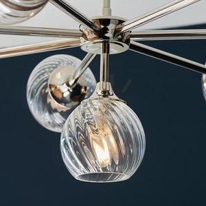 Lampa wisząca Endon Allegra srebrna 8xE14 stal szkło 77 cm 5 Lampa wisząca Endon Allegra srebrna 8xE14 stal szkło 77 cm small 5