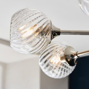 Lampa wisząca Endon Allegra srebrna 8xE14 stal szkło 77 cm 6 Lampa wisząca Endon Allegra srebrna 8xE14 stal szkło 77 cm small 6