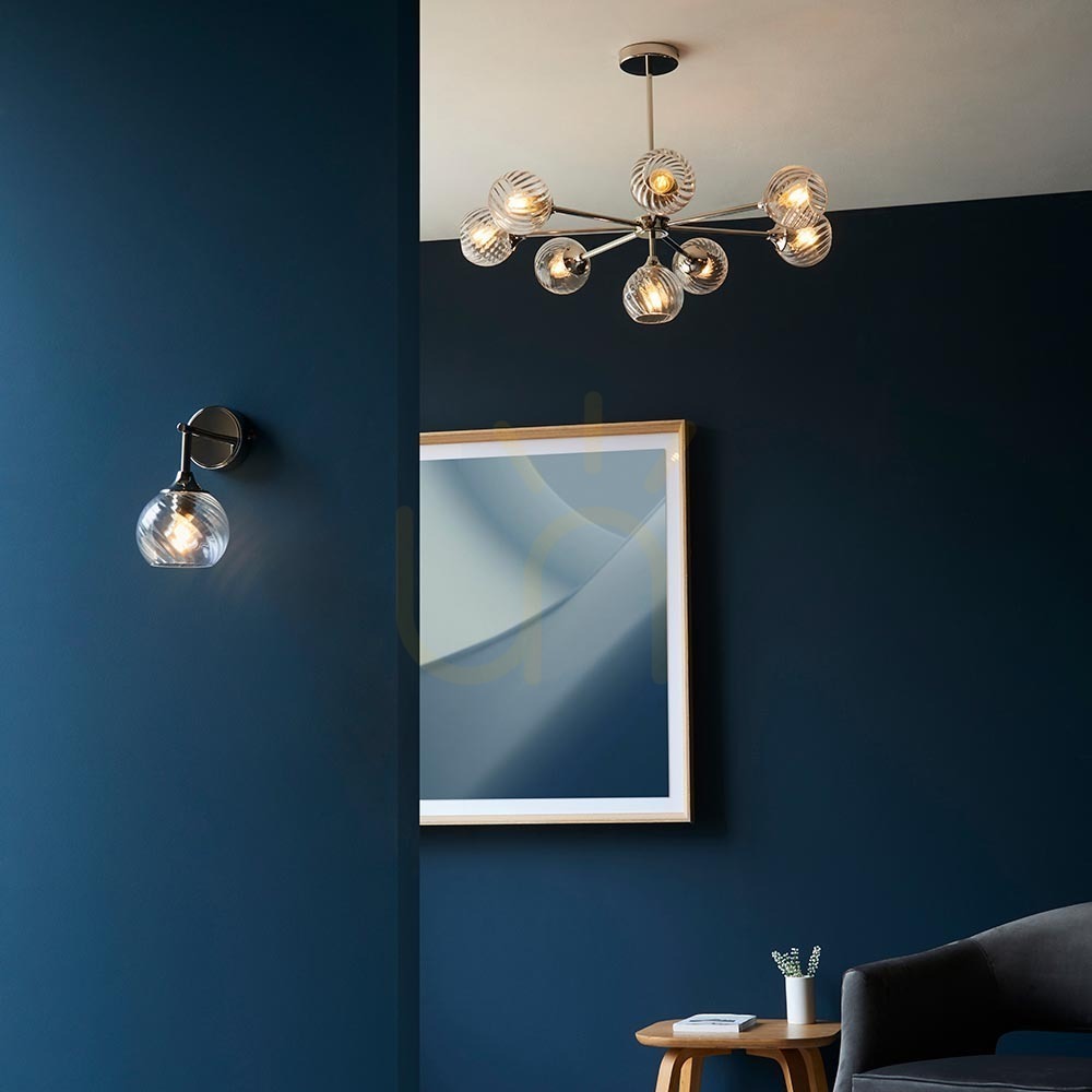 Zobacz Kinkiet Endon Allegra srebrny stal szkło E14 dimmable Kinkiet Endon Allegra srebrny stal szkło E14 dimmable