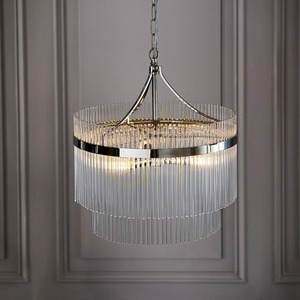 Lampa wisząca Endon Marietta srebrna 3xE14 szklana, dimmowalna 40 cm small 4