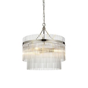 Lampa wisząca Endon Marietta srebrna 3xE14 szklana, dimmowalna 40 cm small 0