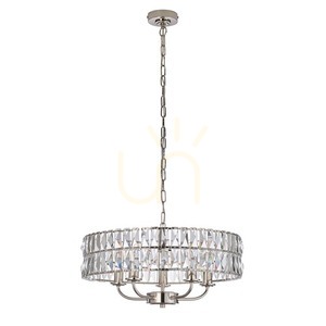 Lampa wisząca Endon Clifton srebrna 5xE14 szkło stal dimmable 9 Lampa wisząca Endon Clifton srebrna 5xE14 szkło stal dimmable small 9