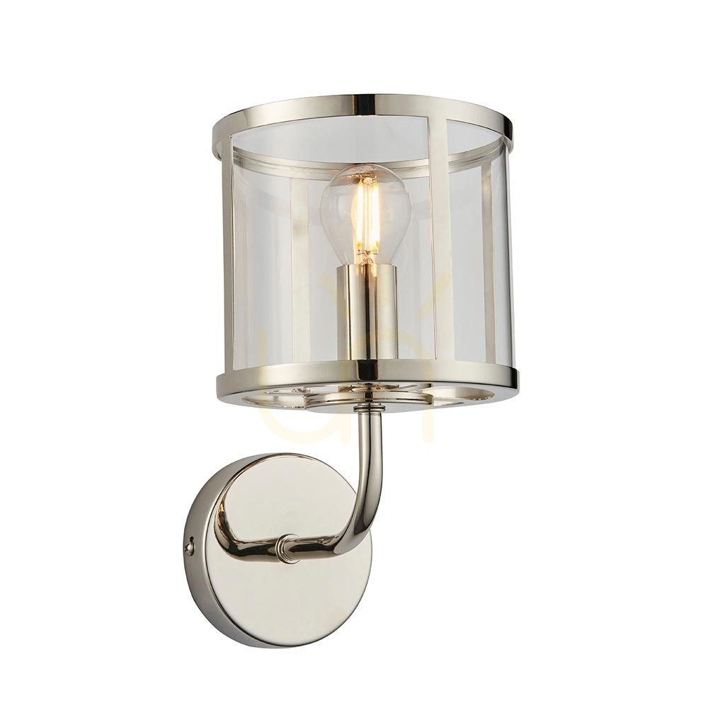Sprawdź Kinkiet Endon Hopton srebrny stal szklany E14 1-punktowy dimmable Kinkiet Endon Hopton srebrny stal szklany E14 1-punktowy dimmable