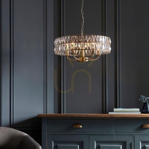 Lampa wisząca Endon CLIFTON 106244, 5 x E14 maks. 6 W, szkło szlifowane, antyczny mosiądz, ø50,5 cm small 4
