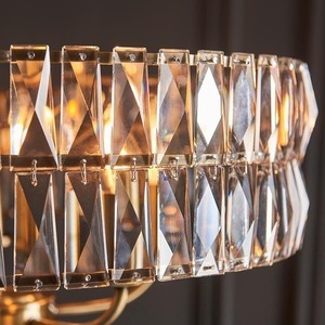 Lampa wisząca Endon CLIFTON 106244, 5 x E14 maks. 6 W, szkło szlifowane, antyczny mosiądz, ø50,5 cm small 7