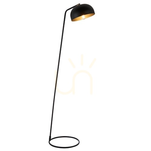 Sprawdź Lampa stojąca Endon Brair czarna, wnętrze klosza mosiądz, E27, 145,8 cm