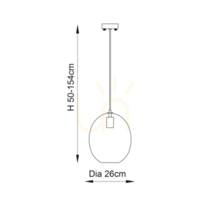 Lampa wisząca Endon Kelda Oval mosiądz szkło 26 cm E27 duetdimmer small 2