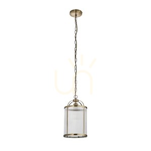 Lampa wisząca Endon Lambeth Ribbed mosiądz, szkło, E27, 20 cm small 1