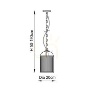 Lampa wisząca Endon Lambeth Ribbed mosiądz, szkło, E27, 20 cm small 2