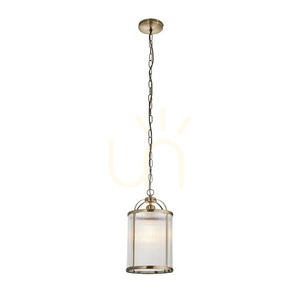 Lampa wisząca Endon Lambeth Ribbed mosiądz, szkło, E27, 20 cm small 8