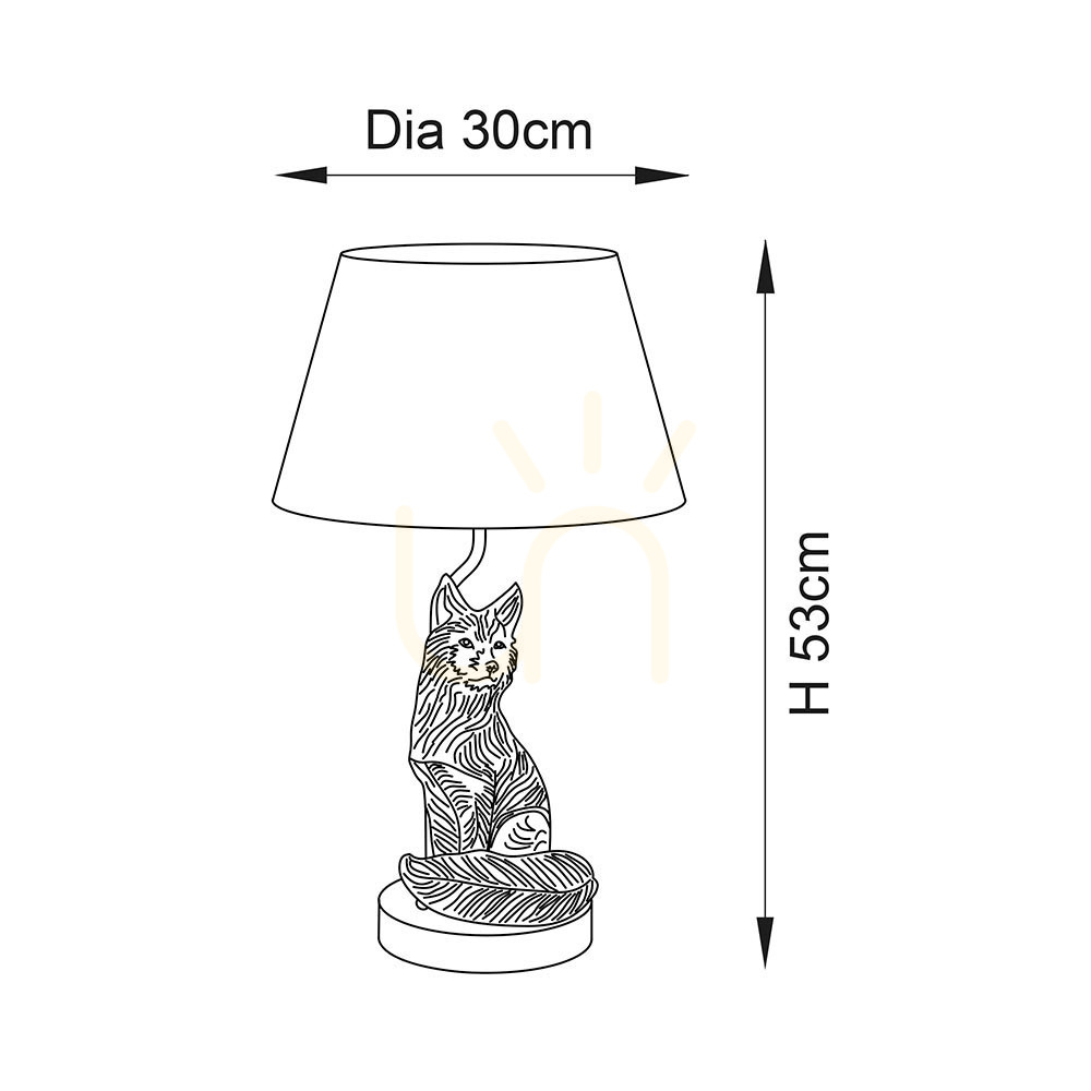 Obejrzyj Lampa stołowa Endon Fox czarna 53 cm E14 granatowy klosz Lampa stołowa Endon Fox czarna 53 cm E14 granatowy klosz