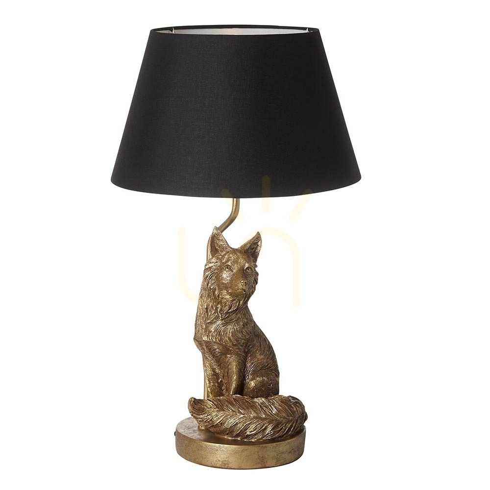 Pokaż Lampa stołowa Endon Fox czarna 53 cm E14 granatowy klosz Lampa stołowa Endon Fox czarna 53 cm E14 granatowy klosz