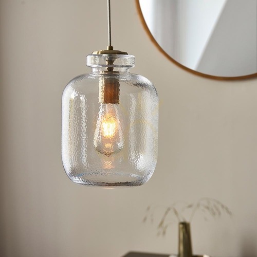 Sprawdź Lampa wisząca Endon Lyra mosiądz szkło E27 20 cm