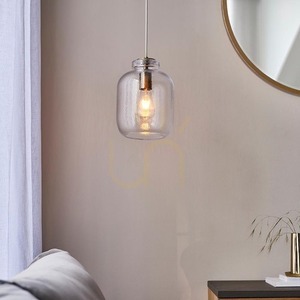 Lampa wisząca Endon Lyra mosiądz szkło E27 20 cm small 4