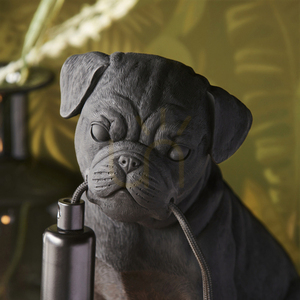 Lampa stołowa Endon Pug Puppy czarna z żywicy i stali, E14 small 6
