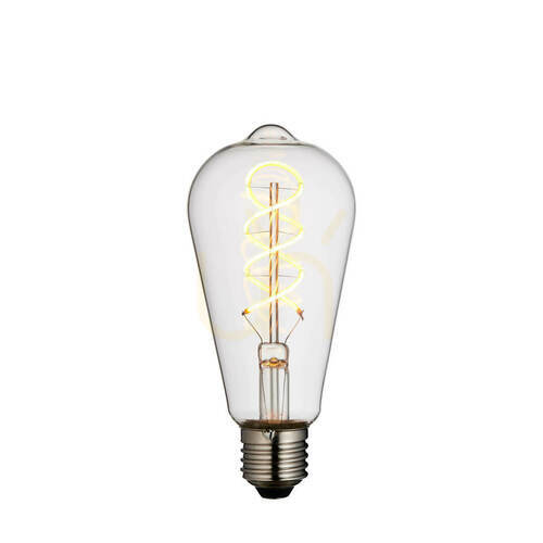 Sprawdź Żarówka LED Endon Twist E27 Transparentna 4W 14 cm Dimmable