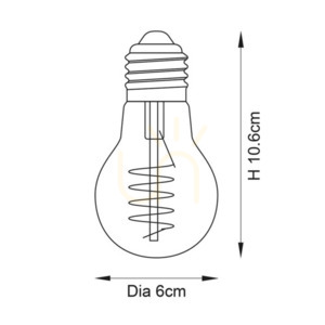 Żarówka LED E27 Spiral GLS przezroczysta Endon 4W ściemnialna small 2