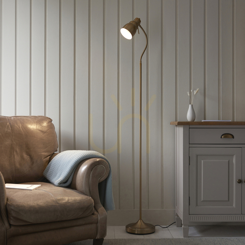 Sprawdź Lampa stojąca Endon Classic Flexi mosiądz, stal GU10