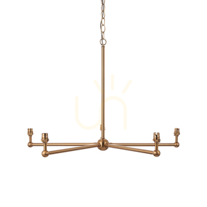 Lampa wisząca Endon Santiago mosiądz 5-ramienna, stal, 78,5 cm 0 Lampa wisząca Endon Santiago mosiądz 5-ramienna, stal, 78,5 cm small 0