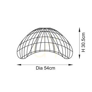 Klosz wiszący Endon Misra 109203 z naturalnego rattanu i stali 54 cm small 7