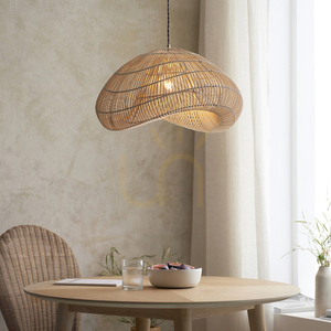 Lampa wisząca Endon Misra brązowa rattan stal E27 54 cm 1 Lampa wisząca Endon Misra brązowa rattan stal E27 54 cm small 1