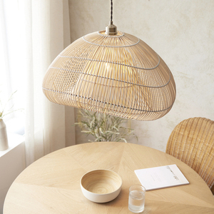 Lampa wisząca Endon Misra brązowa rattan stal E27 54 cm 2 Lampa wisząca Endon Misra brązowa rattan stal E27 54 cm small 2