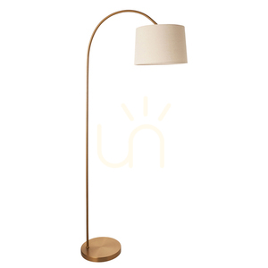 Lampa stojąca Endon Carlson mosiężna, naturalny klosz, E27 6 Lampa stojąca Endon Carlson mosiężna, naturalny klosz, E27 small 6