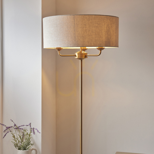 Sprawdź Lampa stojąca Endon Highclere mosiądz, 3-punktowa, 160 cm