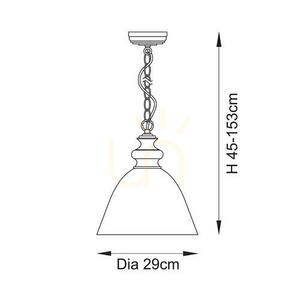 Lampa Wisząca Endon Cotswold Mosiądz Drewno Szkło E27 small 2