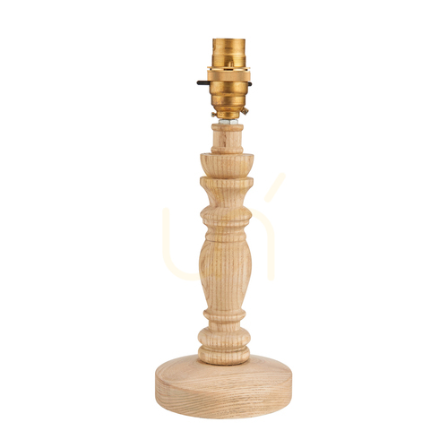 Sprawdź Podstawa lampy stołowej Endon Bibury z drewna jesionowego i mosiądzu B22 27,2 cm