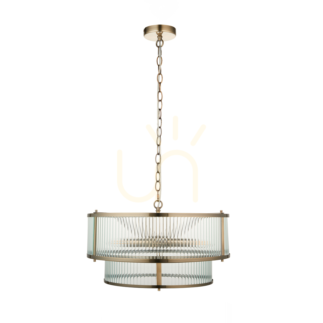 Zobacz Lampa wisząca Endon Ridgeton mosiądz 5xE14 50 cm Lampa wisząca Endon Ridgeton mosiądz 5xE14 50 cm