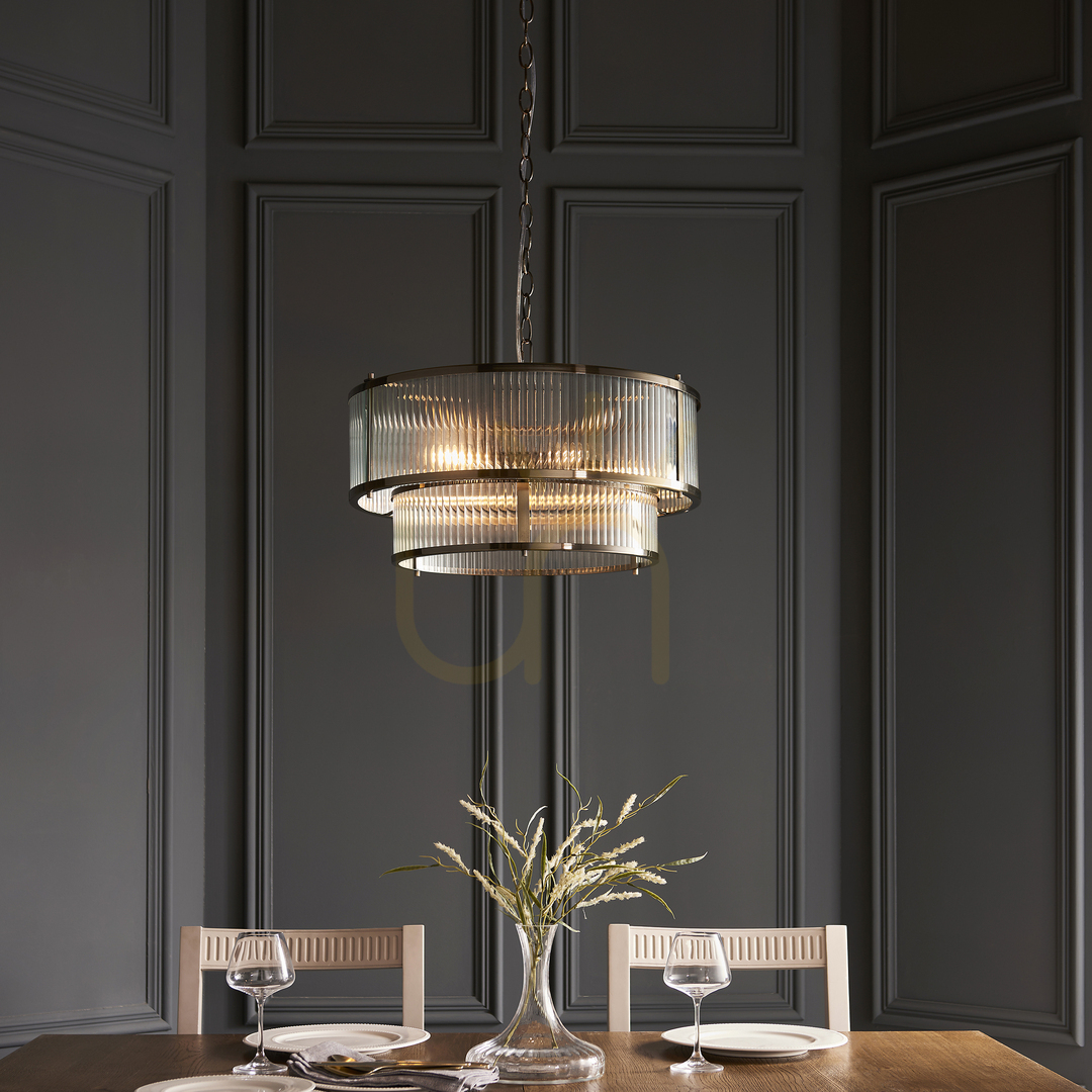 Obejrzyj Lampa wisząca Endon Ridgeton mosiądz 5xE14 50 cm Lampa wisząca Endon Ridgeton mosiądz 5xE14 50 cm