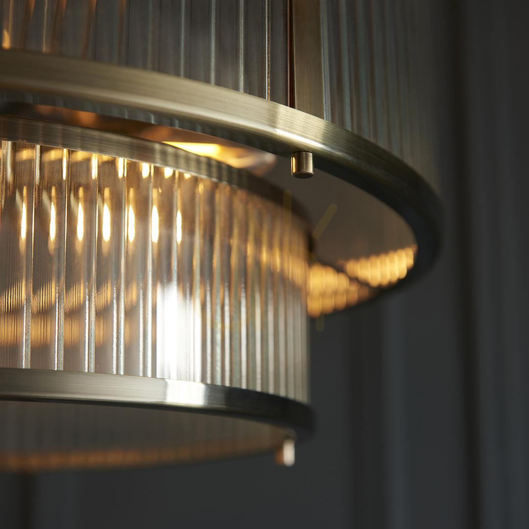Zobacz Lampa wisząca Endon Ridgeton mosiądz 5xE14 50 cm Lampa wisząca Endon Ridgeton mosiądz 5xE14 50 cm